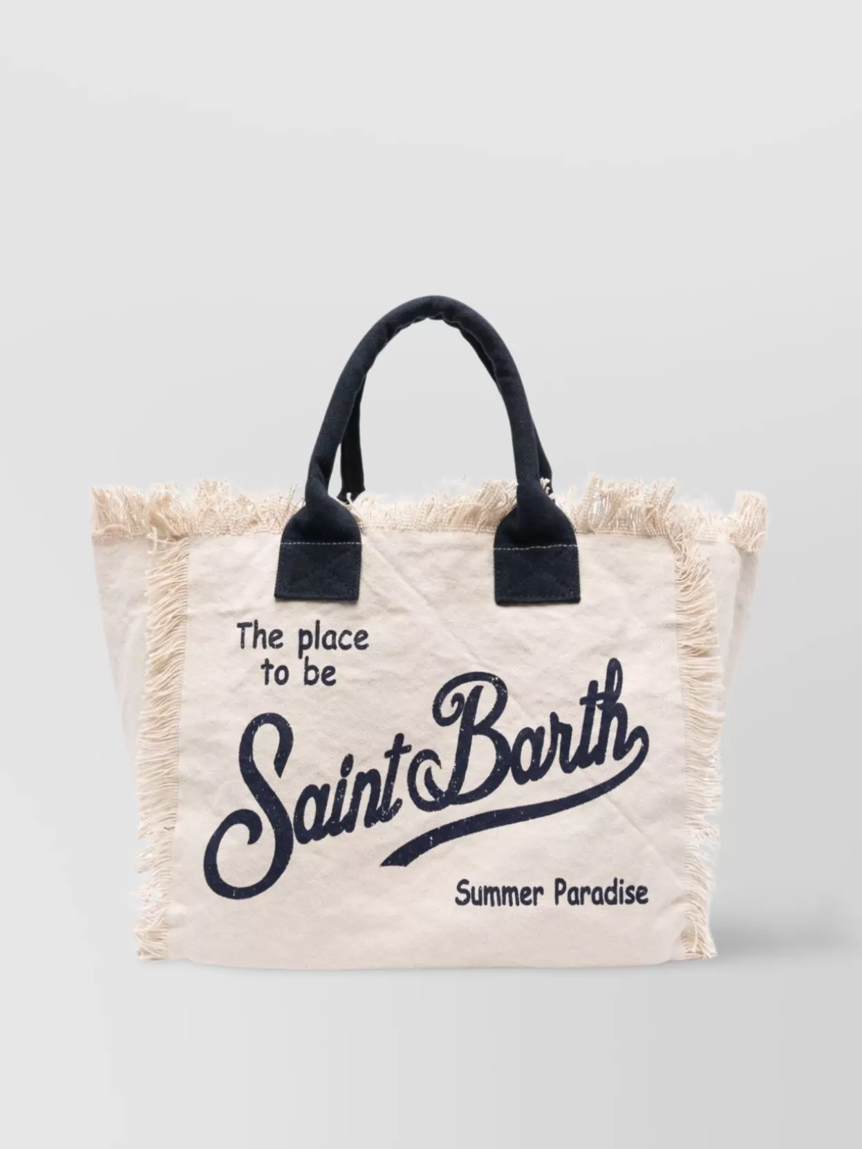 Mc2 Saint Barth Fringed Tote Bag With Dual Handles