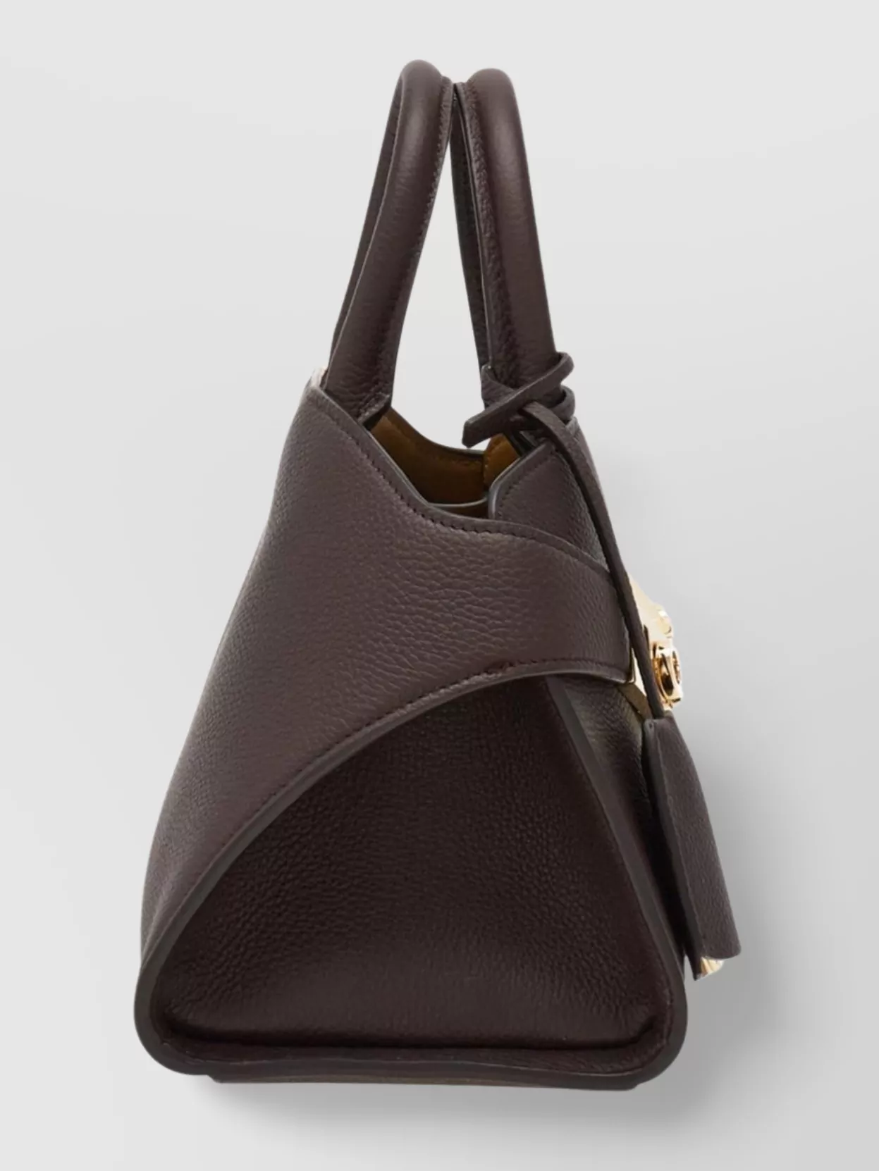 Ferragamo Mini Leather Tote Bag With Asymmetric Design