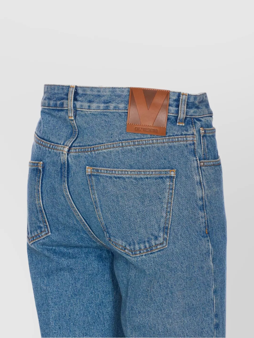 Valentino Garavani Straight Fit Denim Jeans With Metallic Studs