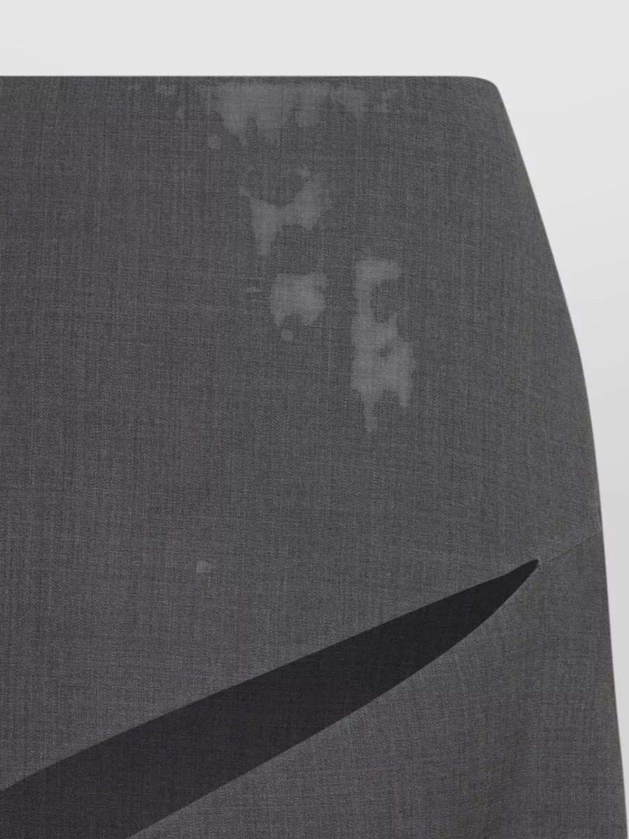 Jil Sander Wool Silk Cutout Midi Skirt