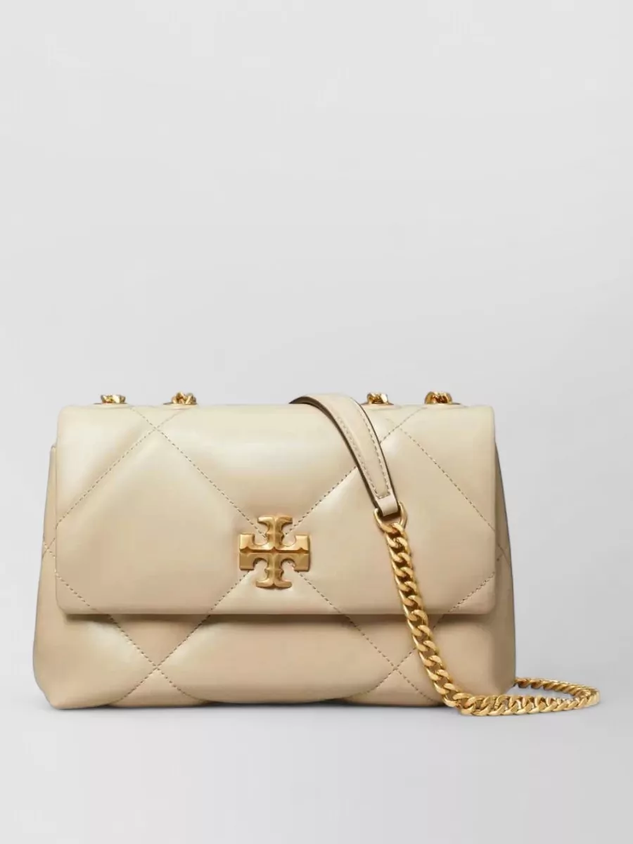 Tory Burch Kira Small Leather Diamond-Quilted Convertible Shoulder Bag