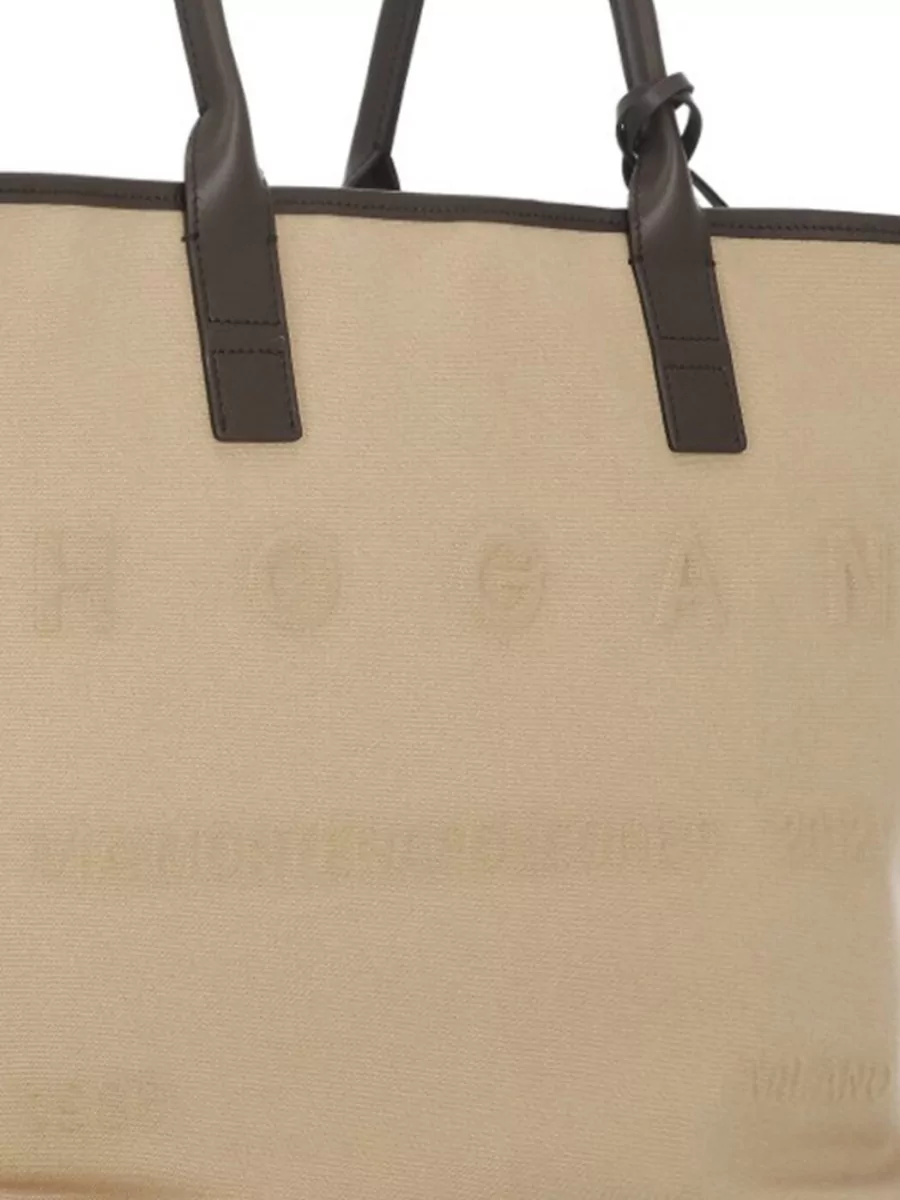 Hogan Cotton Shopping Tote Double Handles Pendant