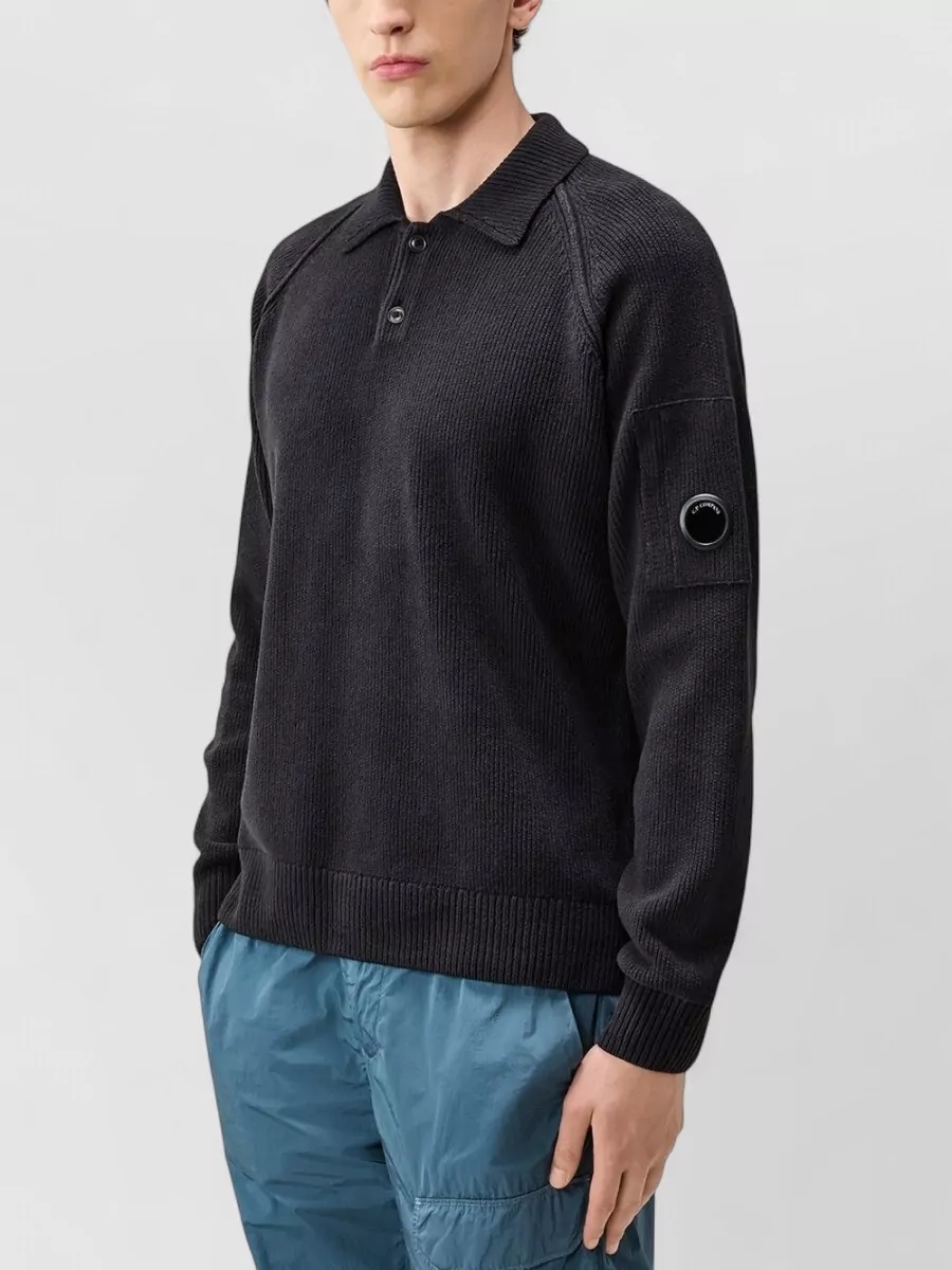 C.p. Company Ribbed Chenille Polo Shirt