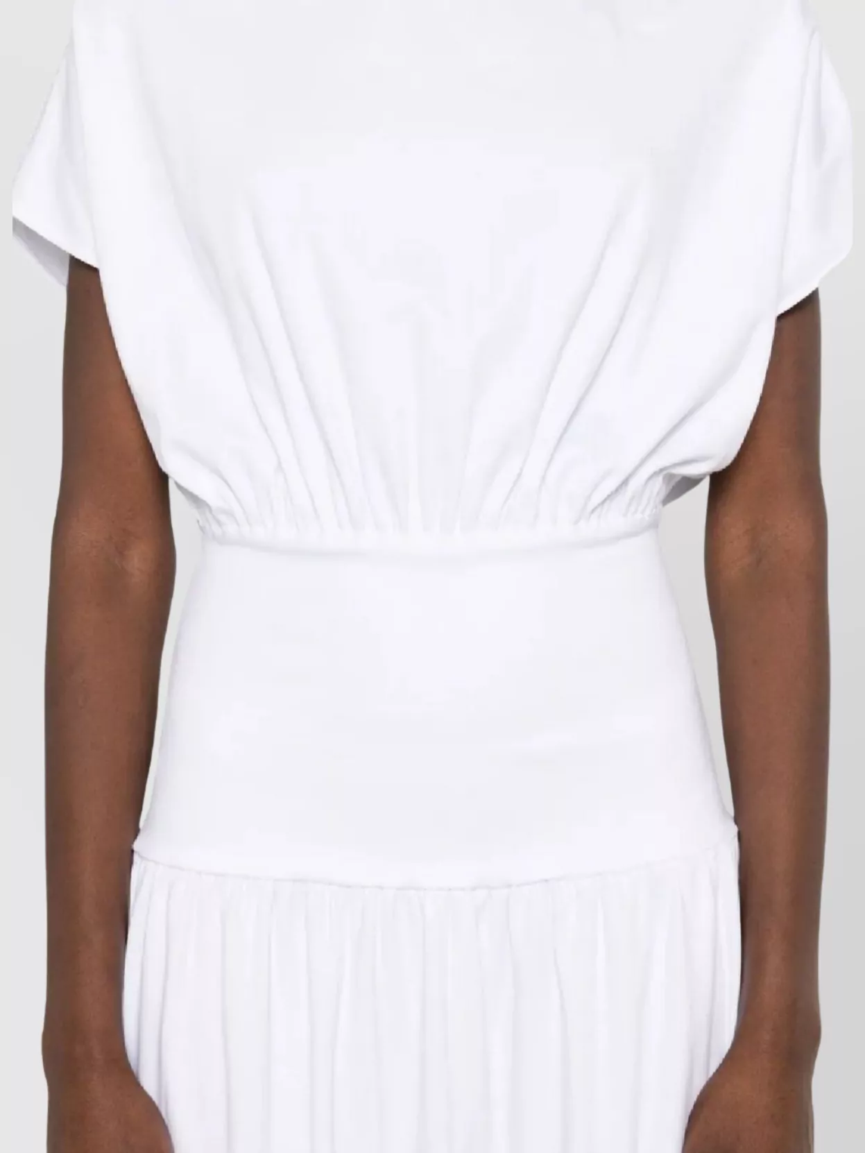Fabiana Filippi Waist Elasticated Dress Short Sleeves Midi Length