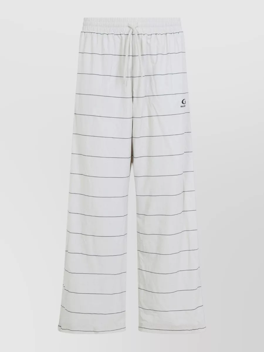Balenciaga striped wide-leg swimming trunks