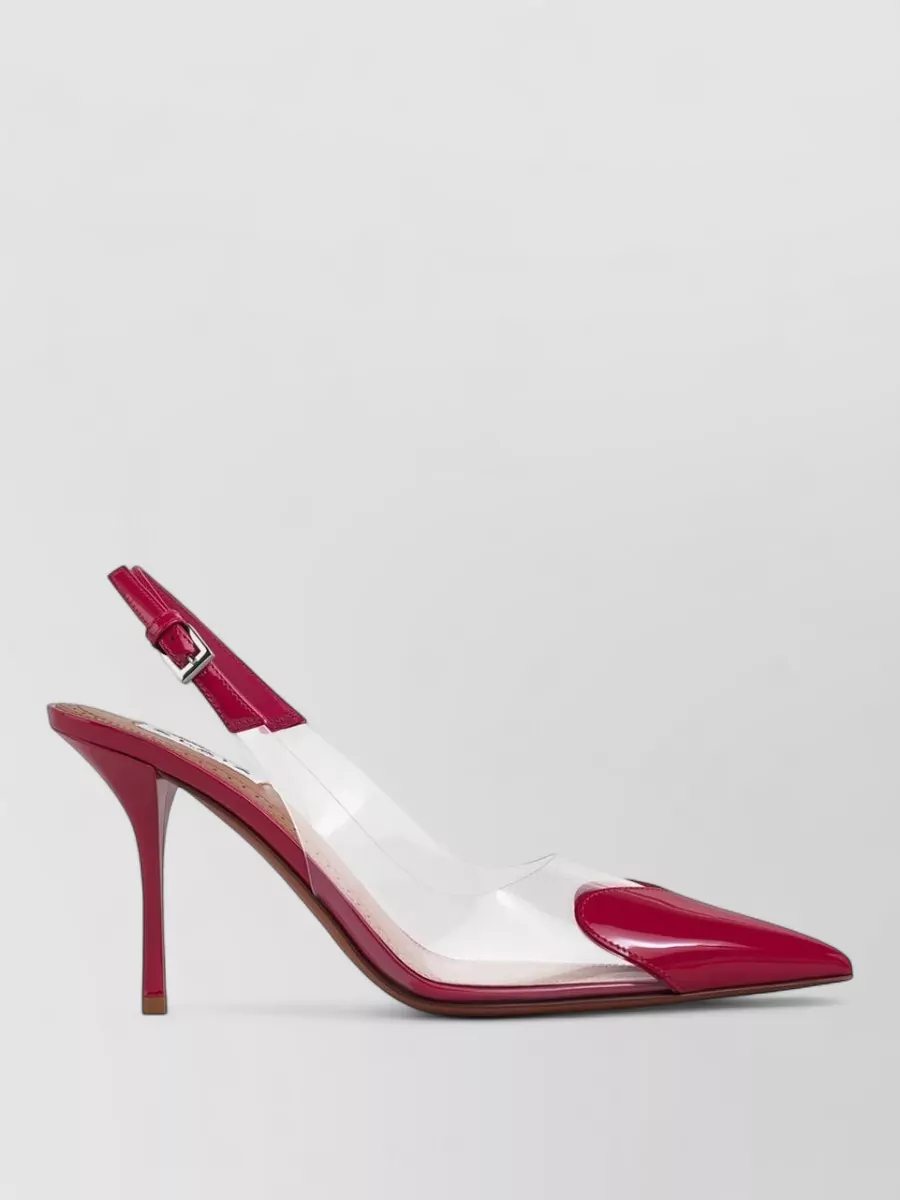 Alaïa Heart Slingback Pumps Patent Leather