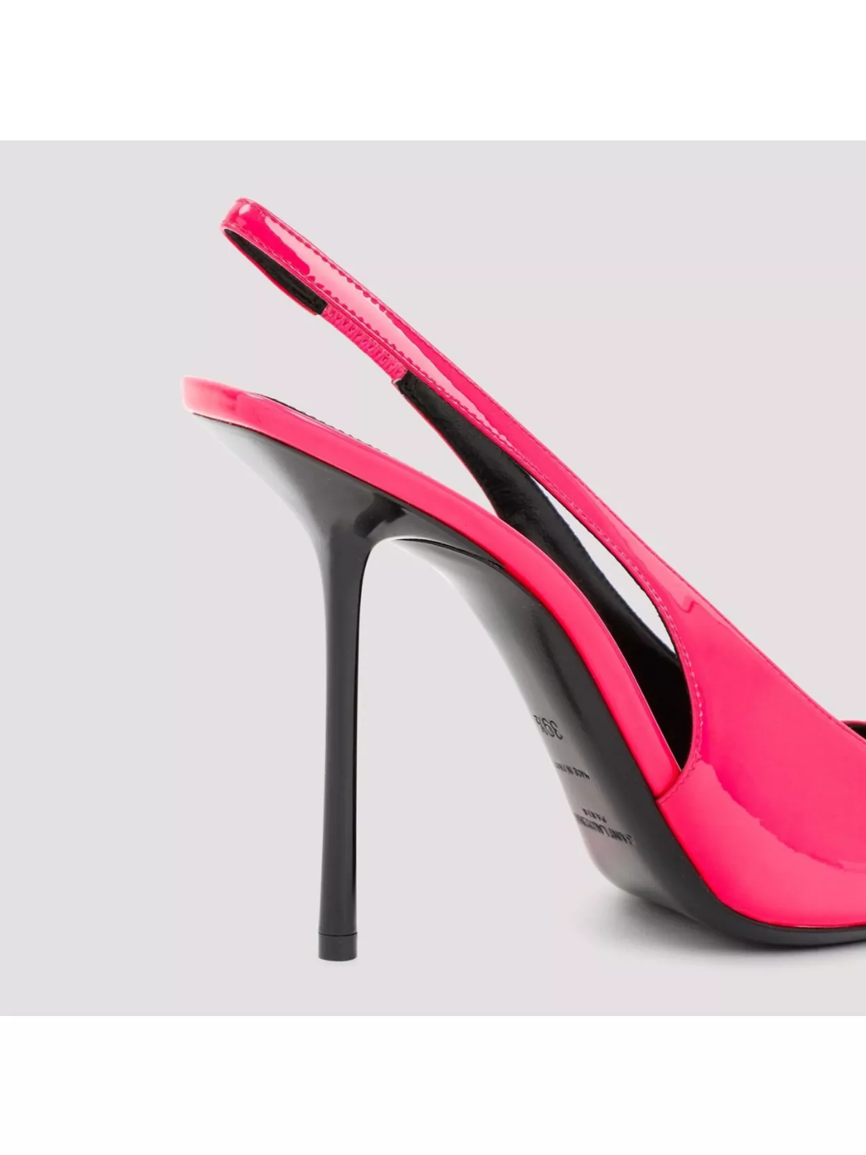 SAINT LAURENT GLOSSY PATENT LEATHER SLINGBACK PUMPS