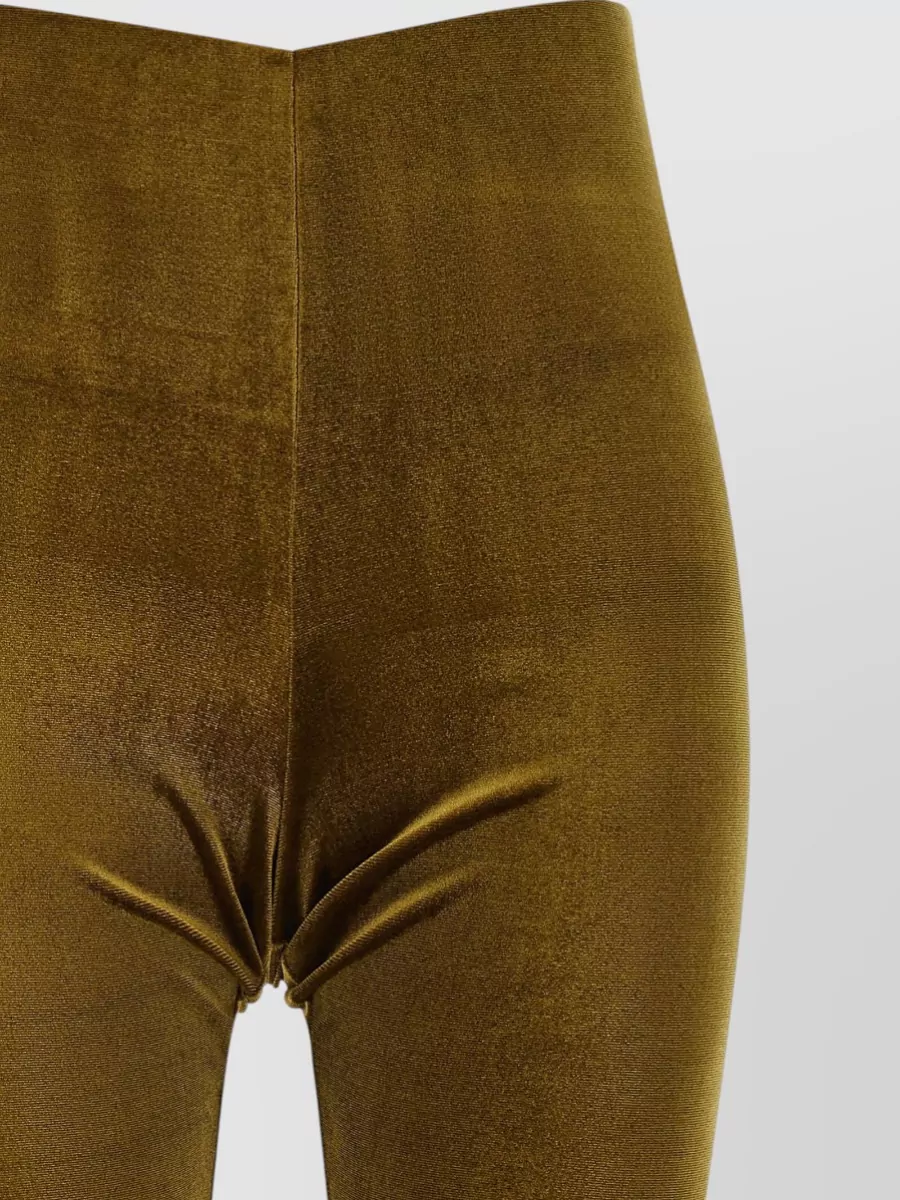 The Andamane Velvet High-Rise Cropped Leggings