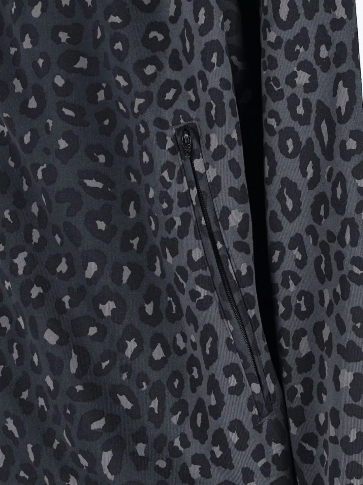 Adidas High Collar Leopard Print Sweatshirt
