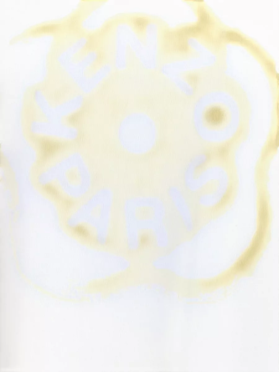 Kenzo Crew Neck Silk And Nylon Graphic Top