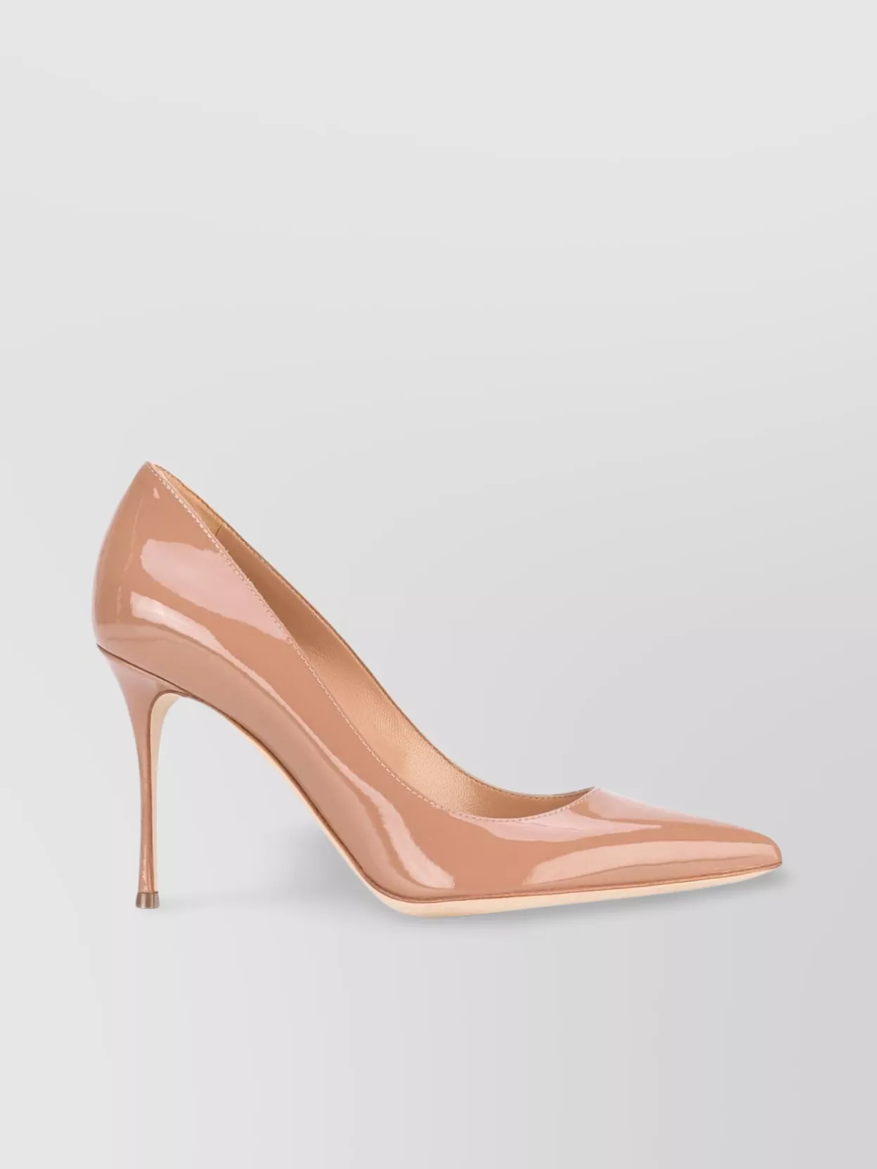 SERGIO ROSSI POINTED TOE PATENT LEATHER PUMPS