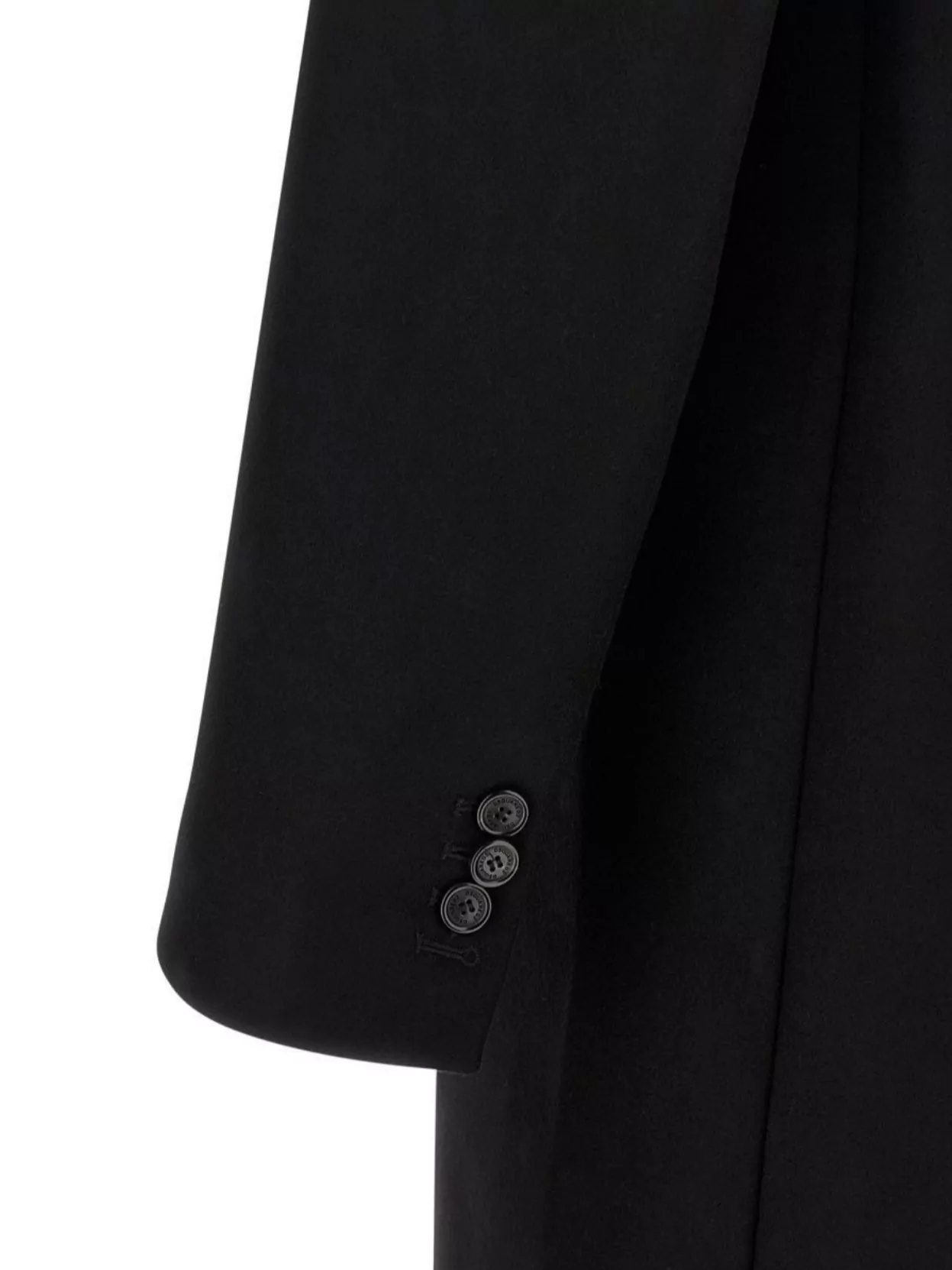 Dsquared2 Wool Coat With Chest Pocket And Flap Pockets In Black