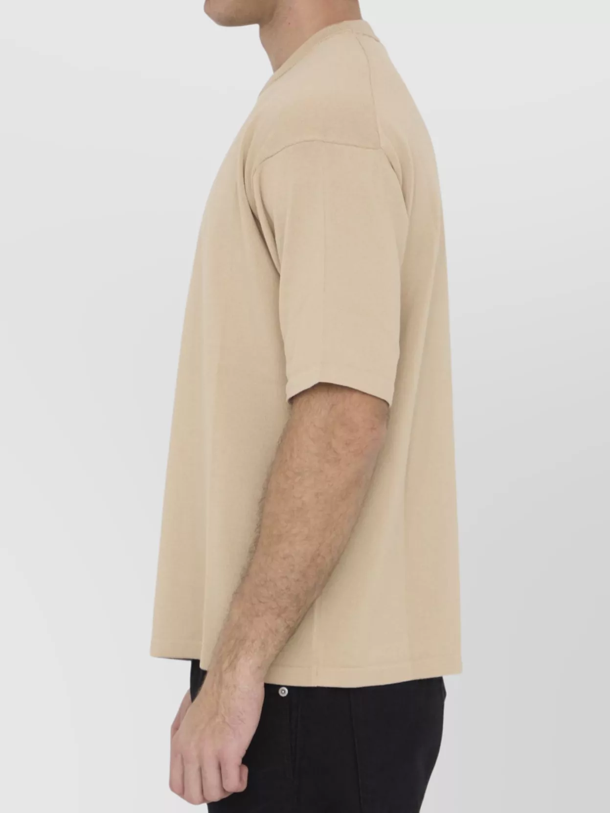 Roberto Collina Sand-Colored Crewneck Cotton T-Shirt