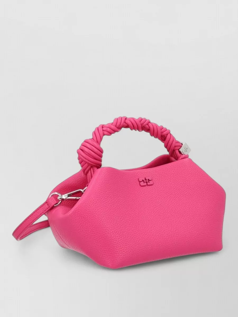 Ganni Tote Bag Structured Shape Twisted Handle