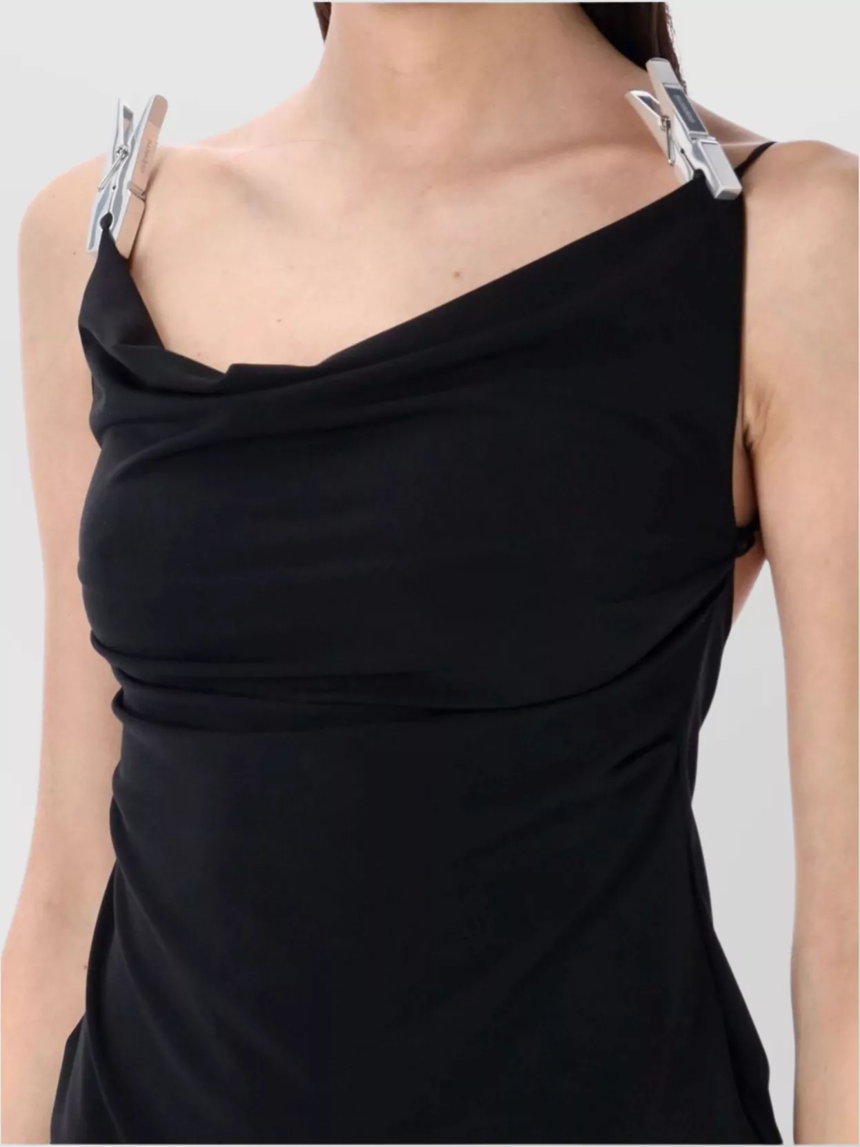 Coperni Draped Bodice Knee Length Dress With Twist Detail