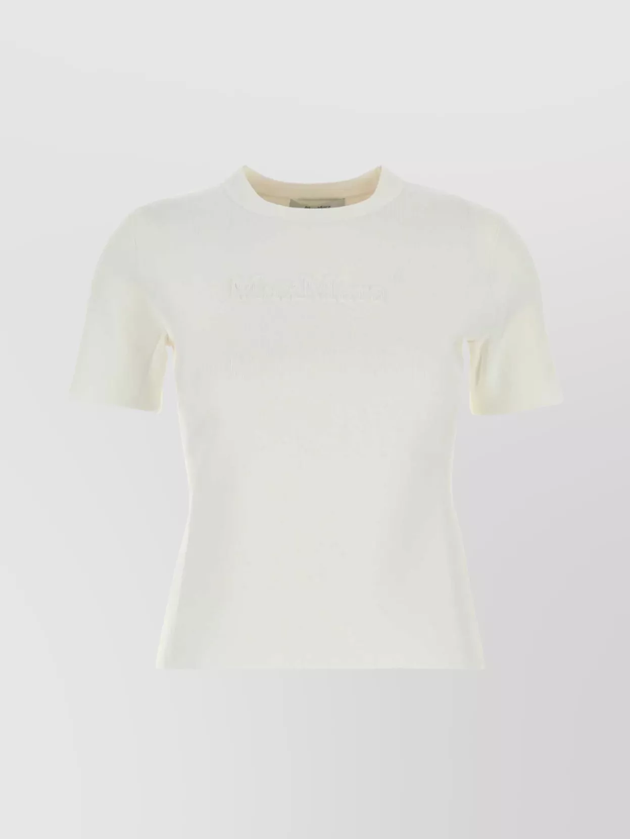 Max Mara Ivory Stretch Viscose Blend T-shirt