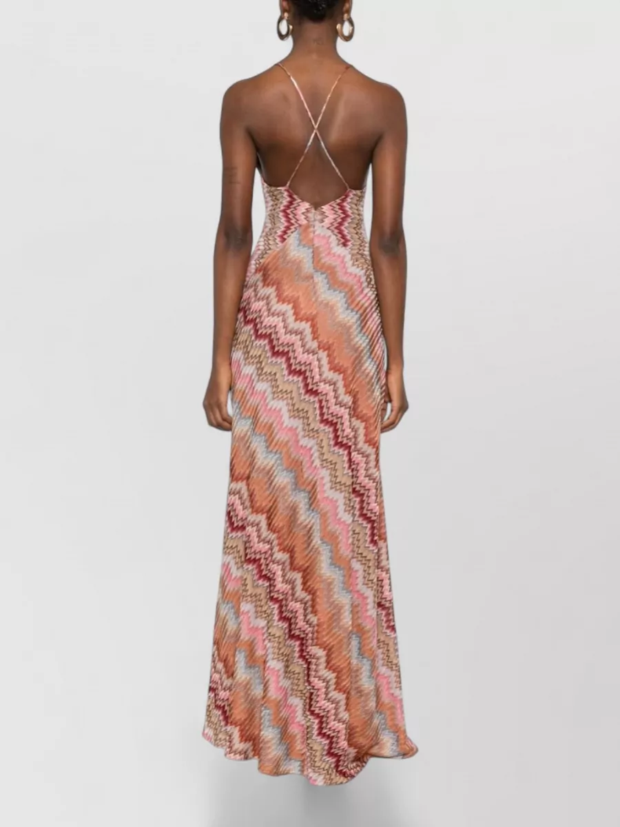 Missoni Zigzag V Neck Floor Length Dress