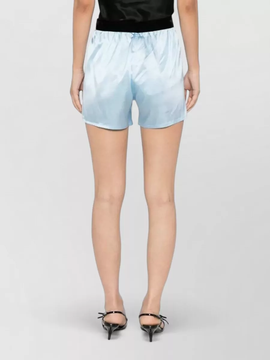 Tom Ford Satin Shorts Featuring Refined Side Slits