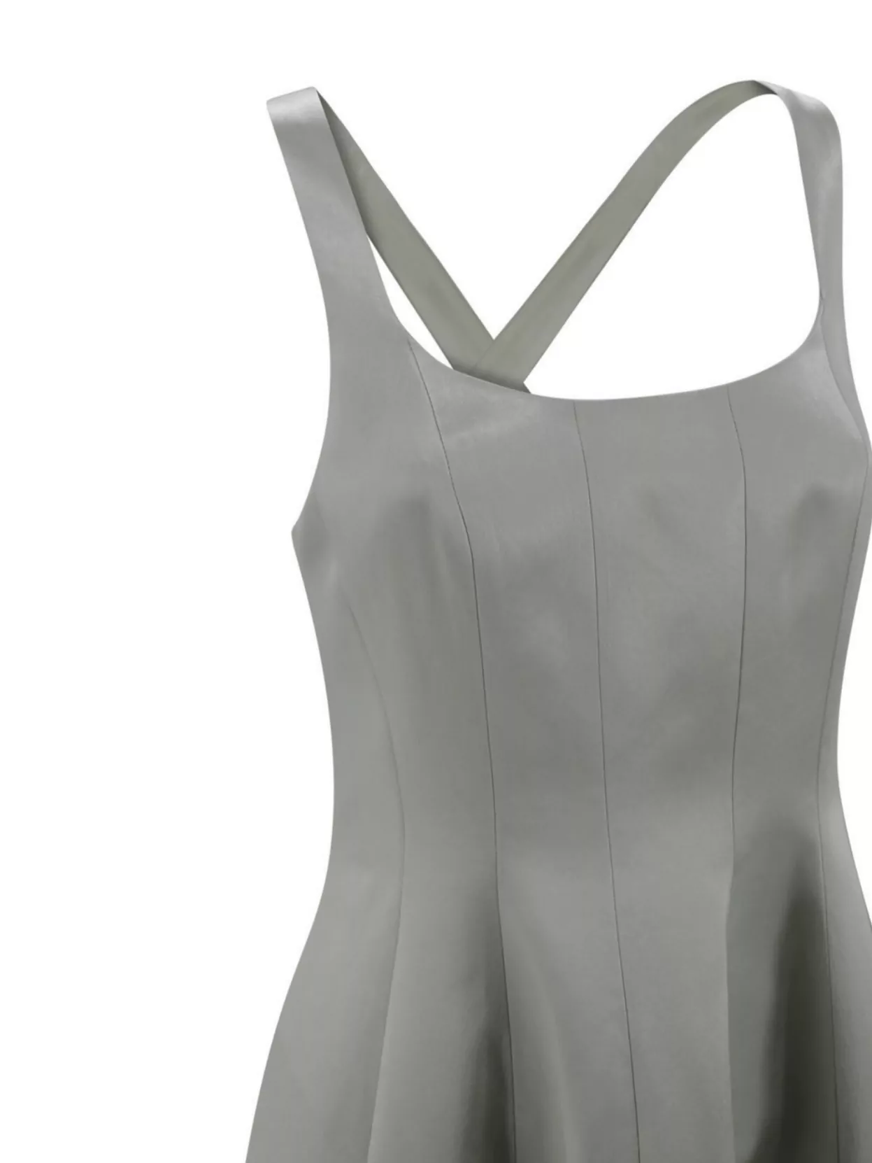 Philosophy Corset Neckline Midi Dress With Flared Skirt