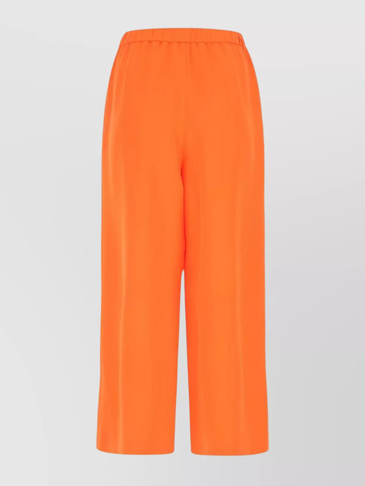 Valentino Wide Leg Crepe Culotte Pant In Orange