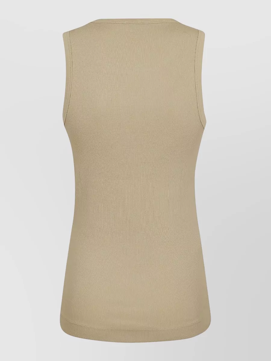 Pinko Ribbed Logo-Print Tank Top