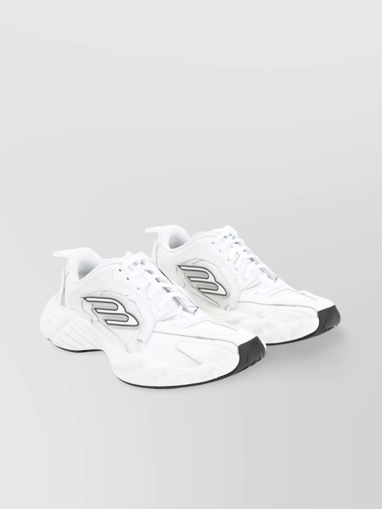 スニーカー BALENCIAGA Monday sneakers in smooth leather BALENCIAGA Monday rubber-trimmed leather sneakers | NET-A-PORTER