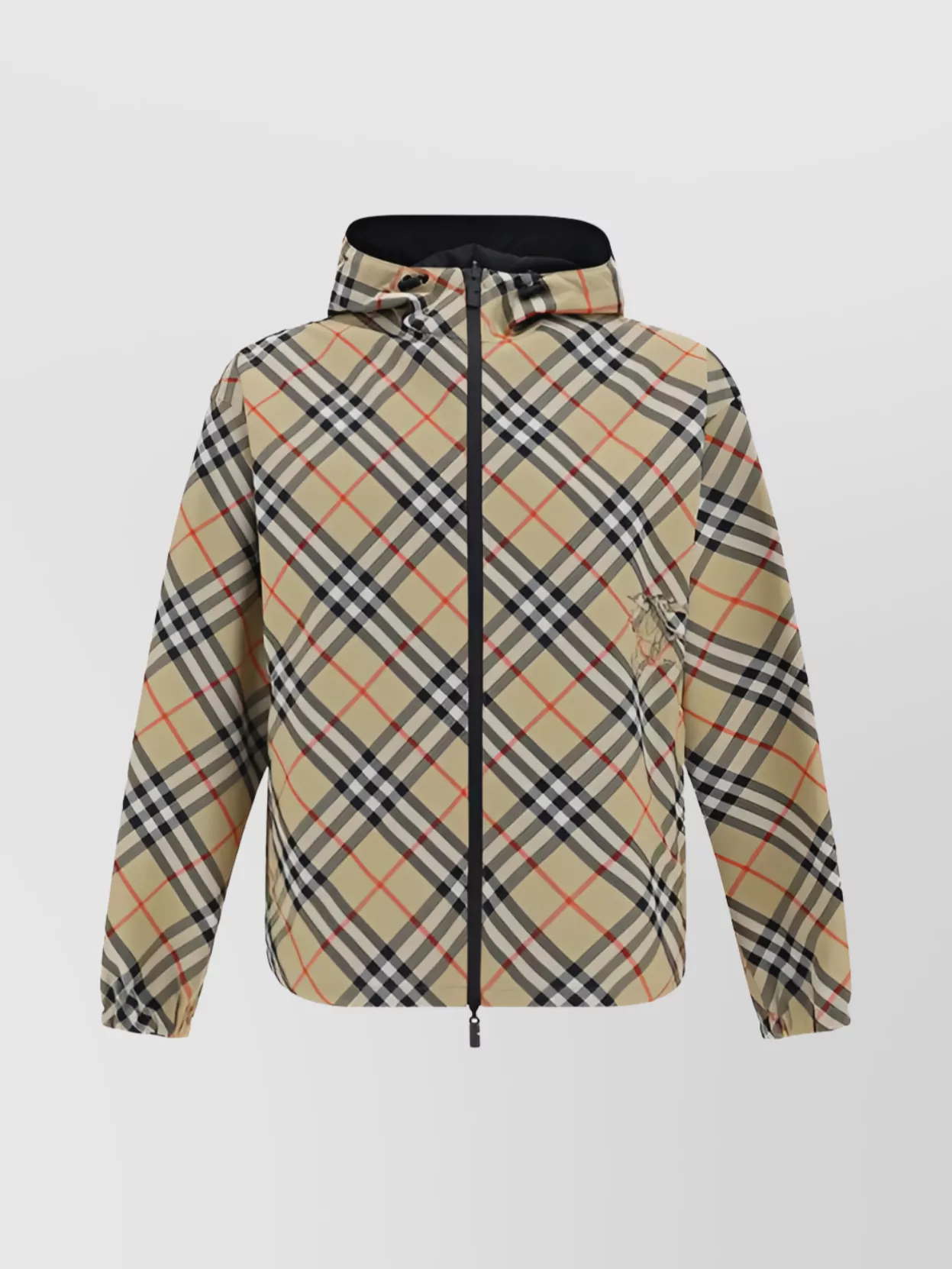 Shop Burberry Reversible Check Pattern Jacket