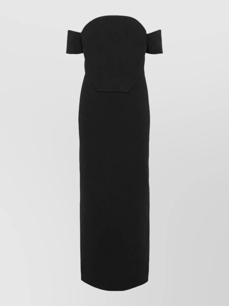 Solace London off-shoulder short-sleeve maxi dress
