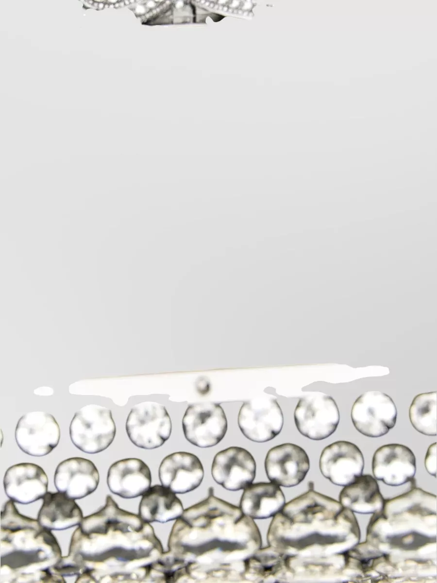 Self-Portrait The Bow Satin Crystal-Embellished Clutch Bag