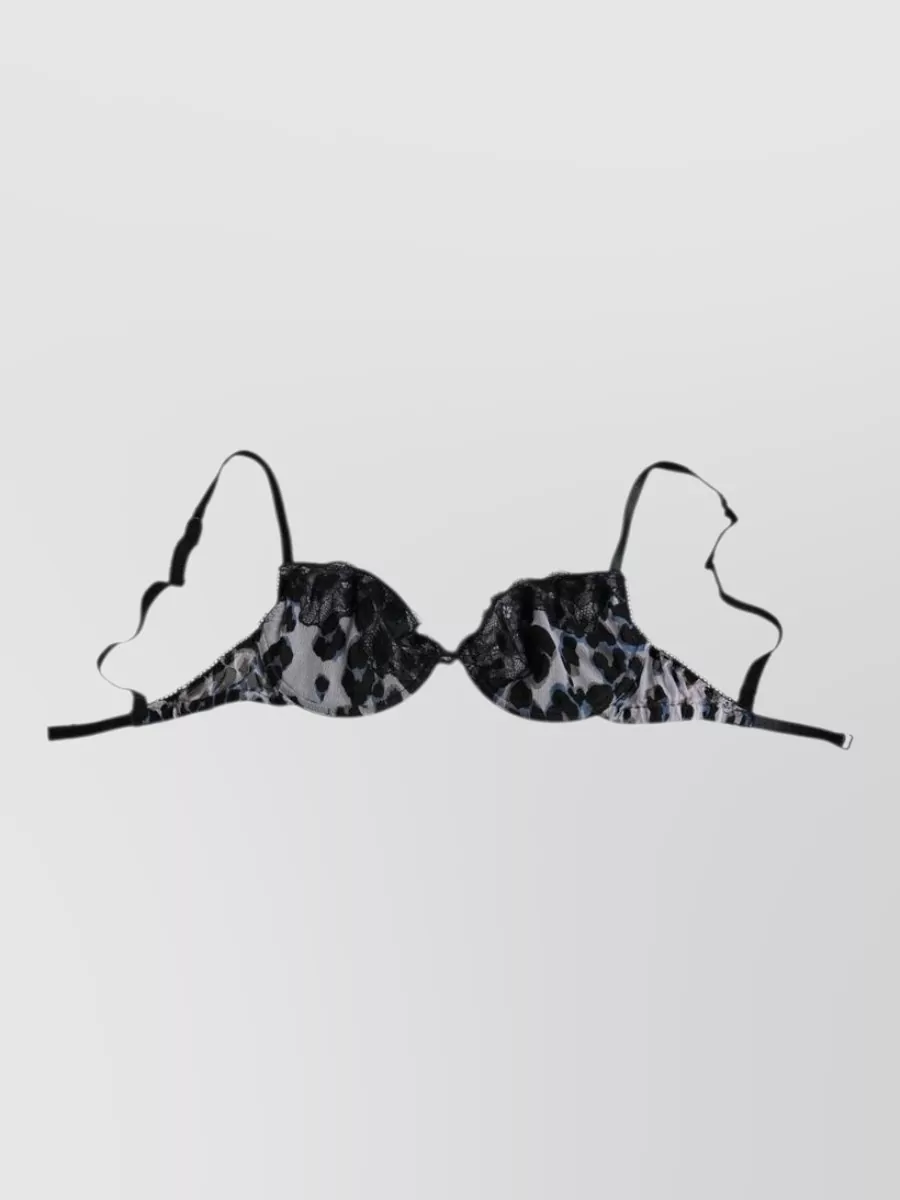 Roberto Cavalli Leopard Lace Underwire Bra