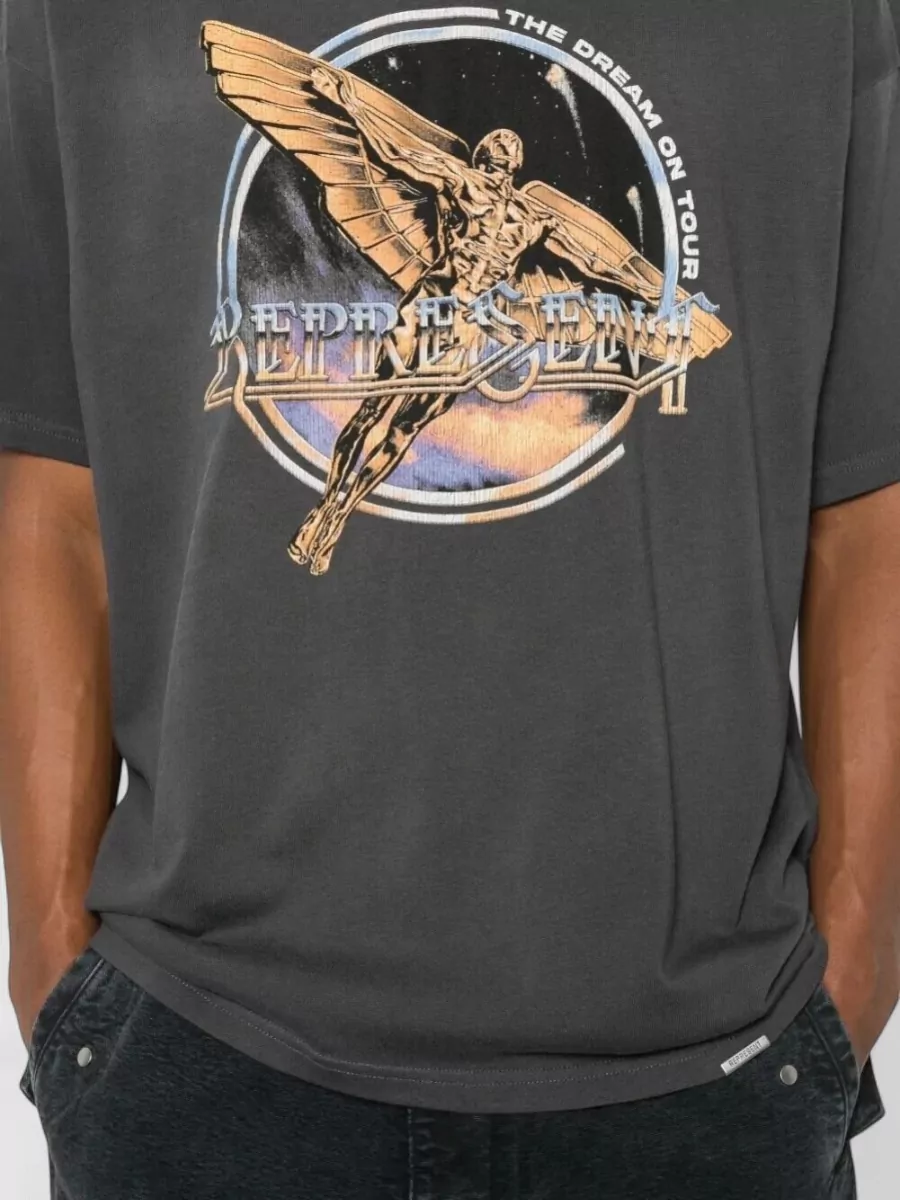 Represent Golden Tour Crew Neck Graphic T-Shirt