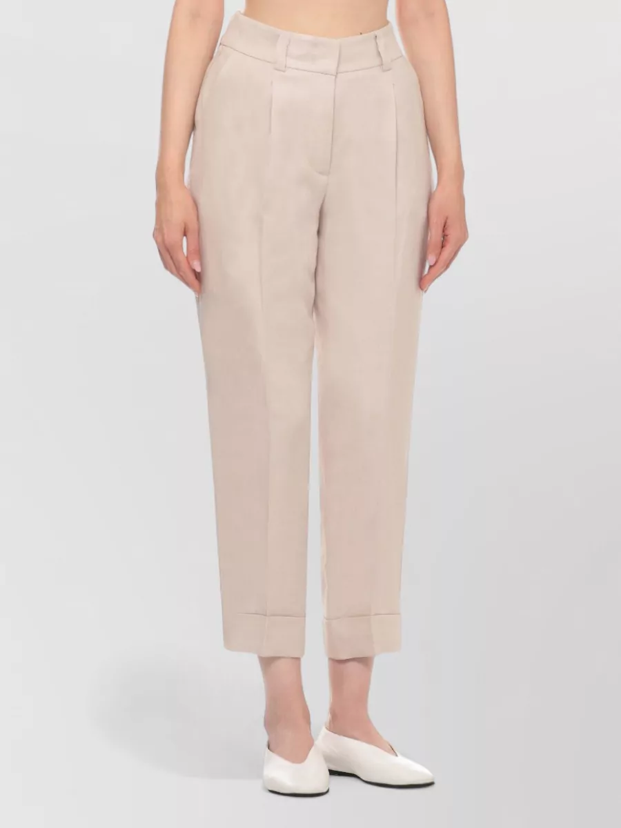 Peserico Linen Straight-Leg Tailored Trousers