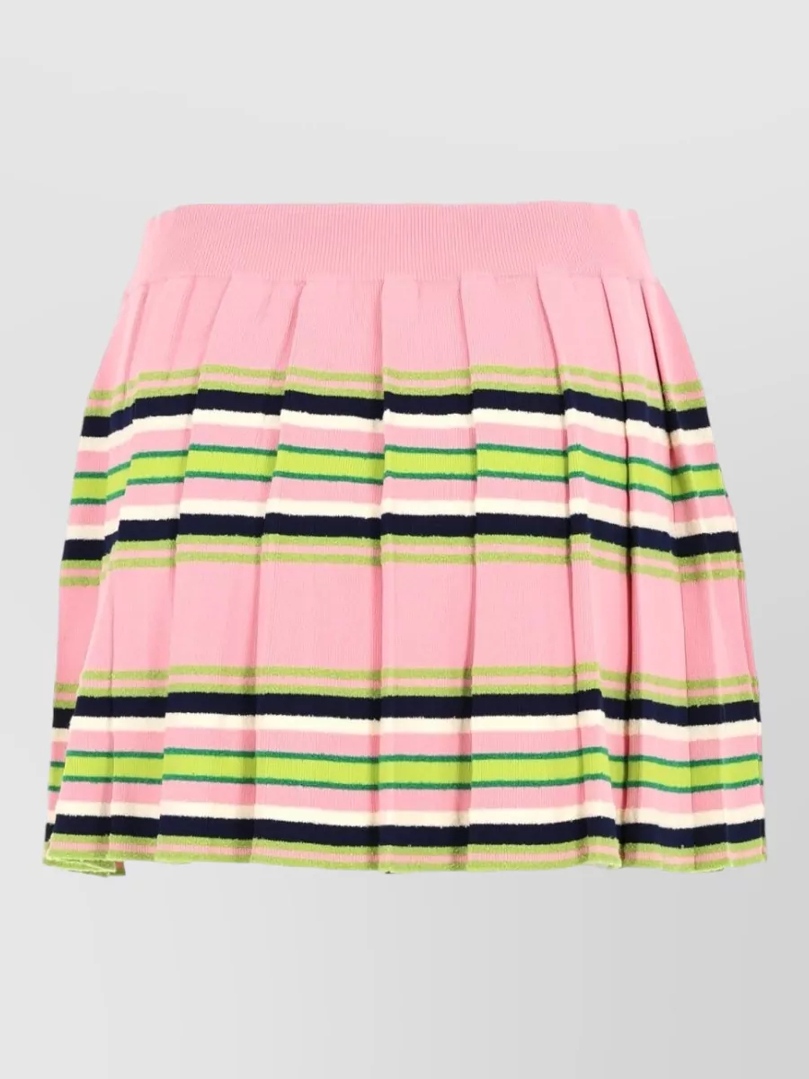 Casablanca striped pleated mini skirt