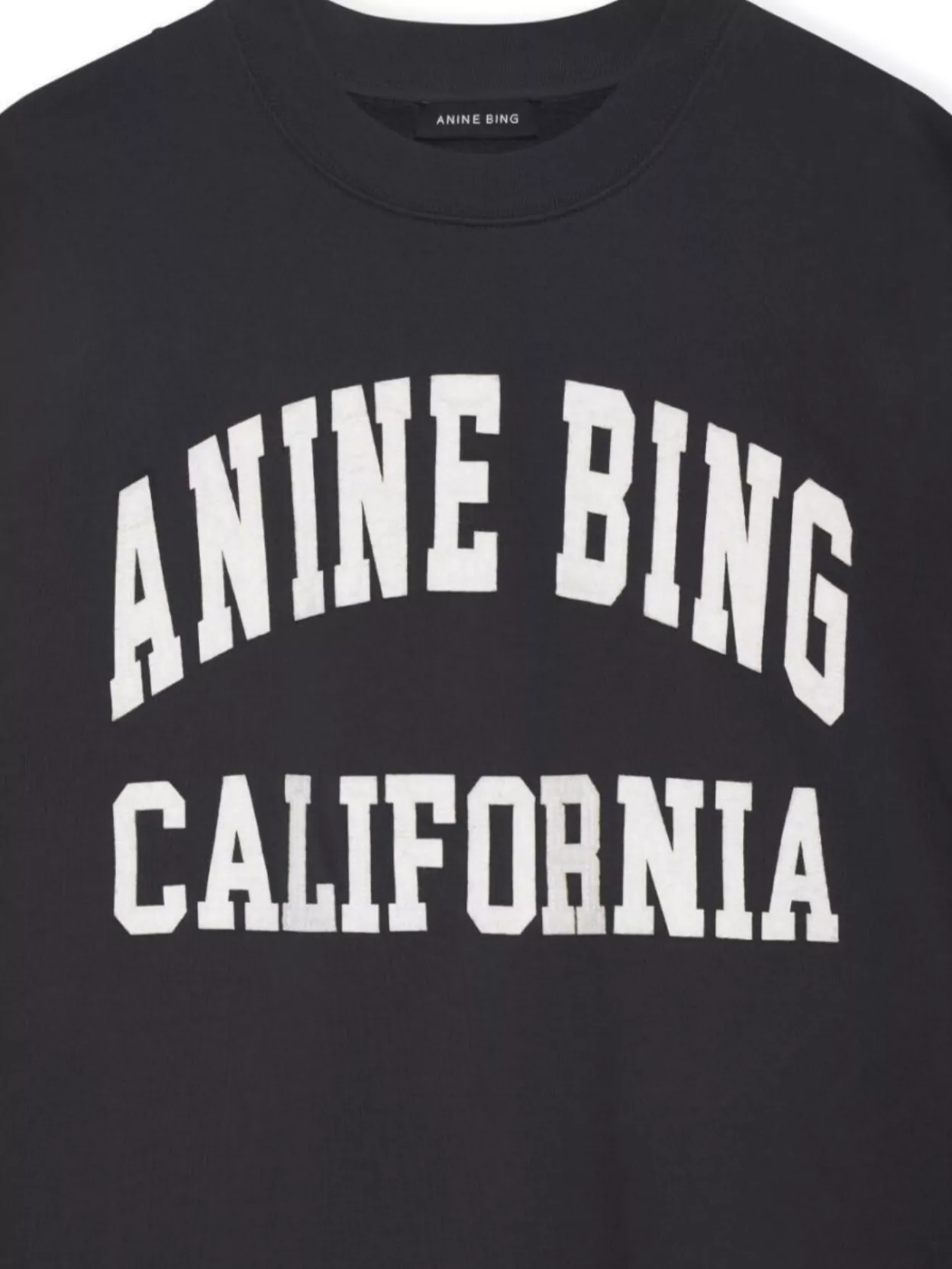 Anine Bing Miles Relaxed-fit Oversized Cotton Sweatshirt With Contrasting Logo