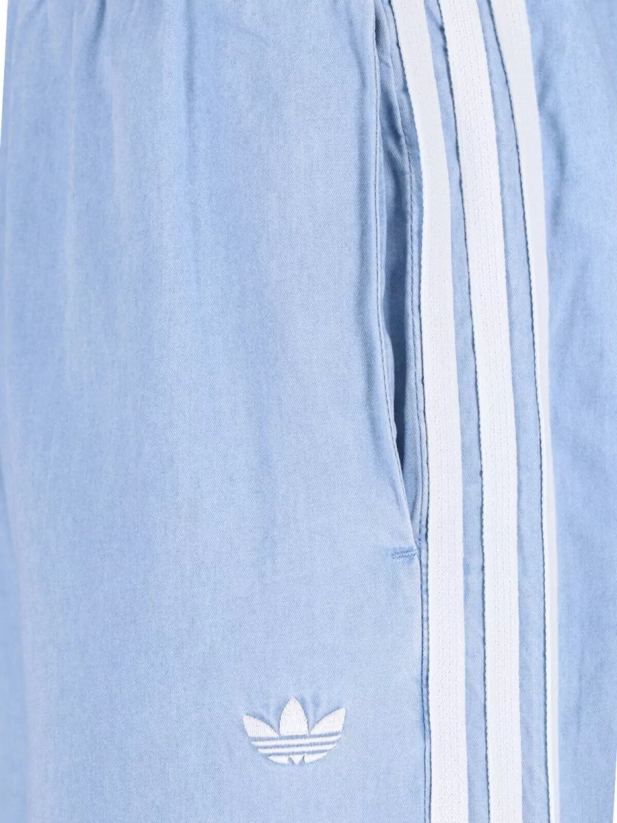 Adidas Cotton Straight-Leg Wide-Leg Trousers