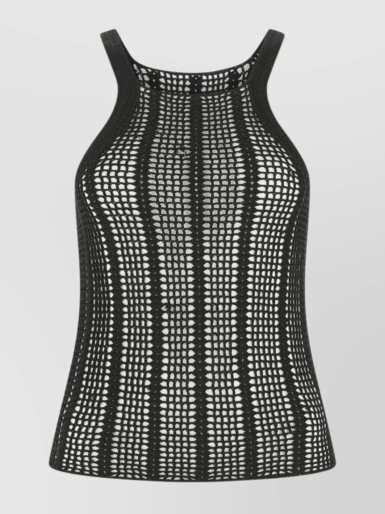 Shop Dion Lee Sleeveless Ribbed Knit With Geometric Pattern