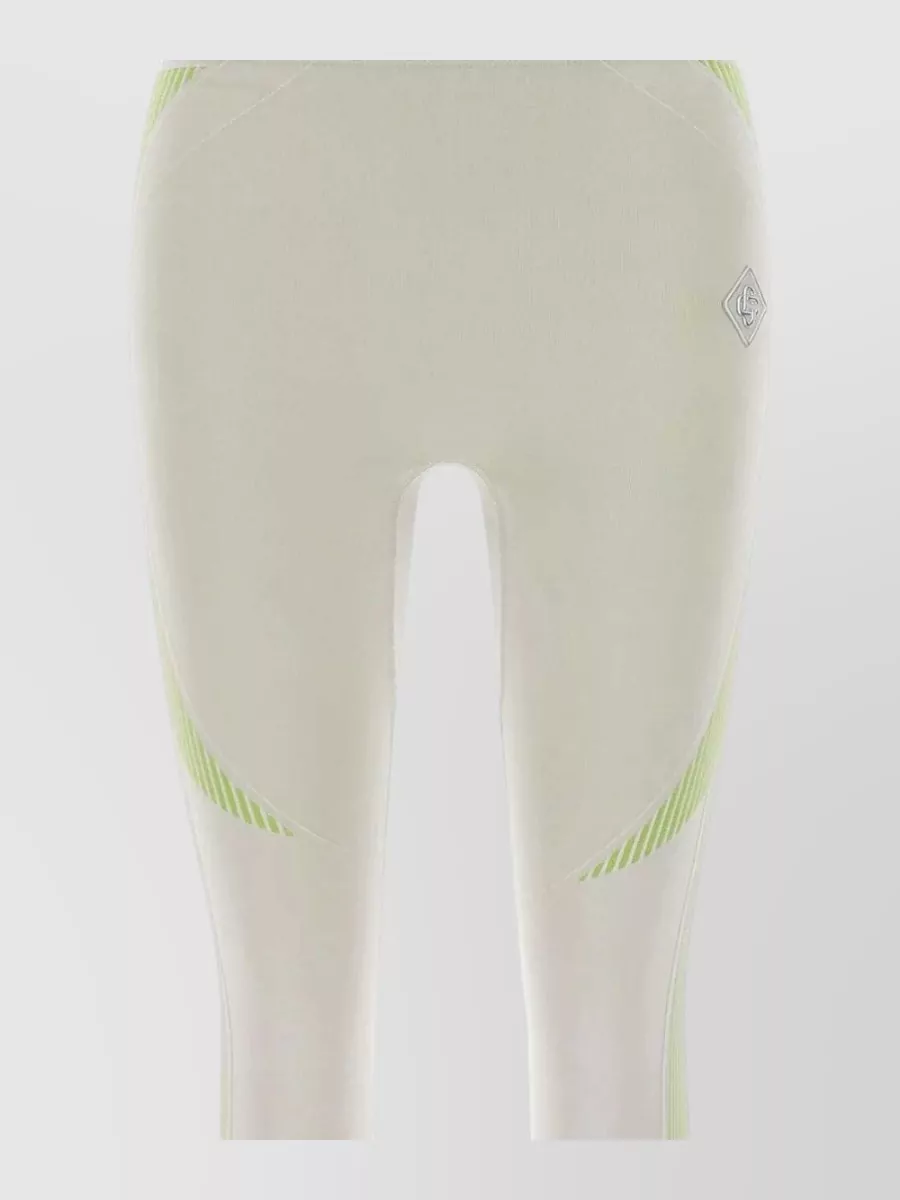 Casablanca Seamless Leggings Stretch Knit Contrast Stripe