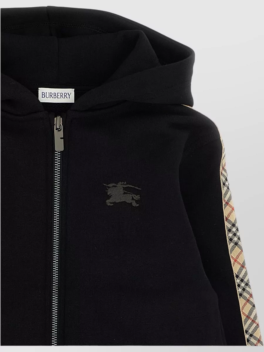 Burberry Cotton Hooded Zip Hoodie