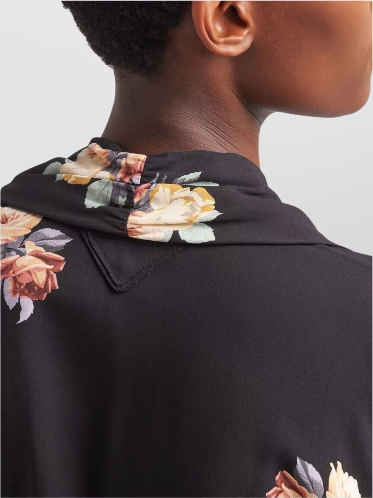 Prada Belted Waist Floral Pattern Midi Dress