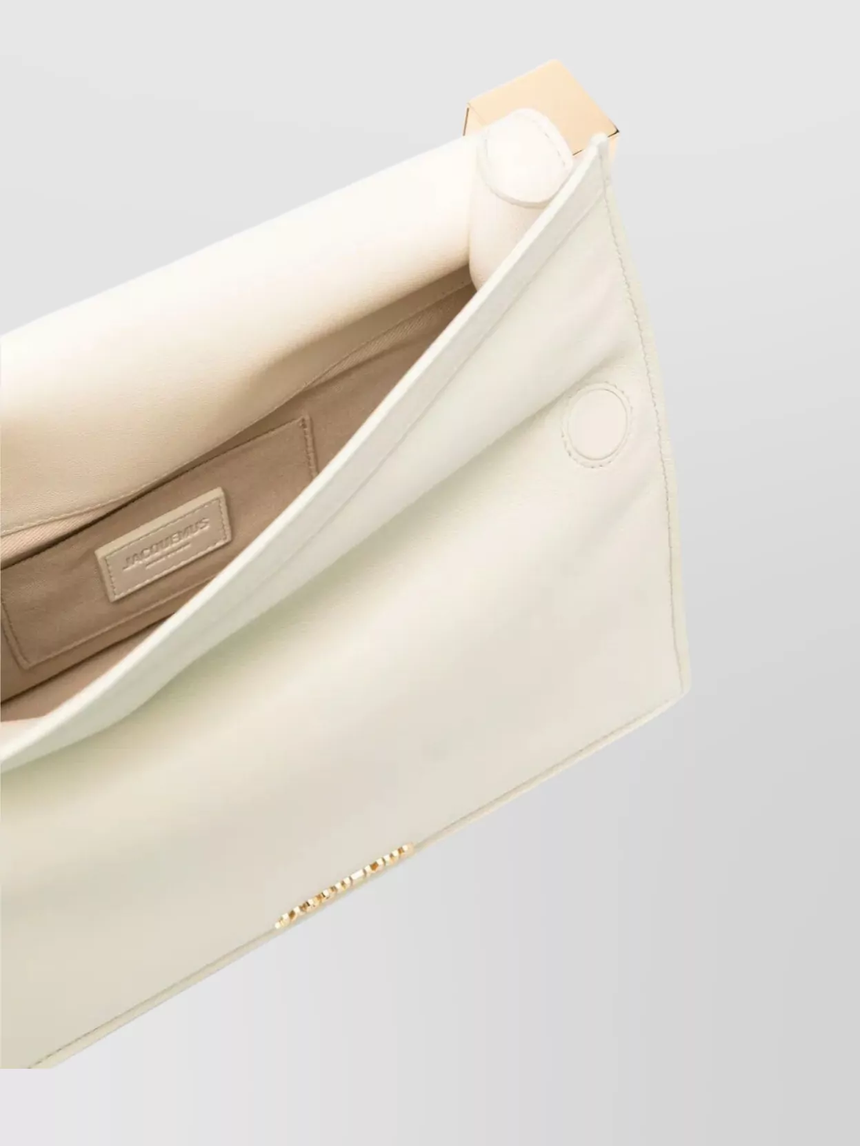 Jacquemus La Petite Natural Pochette Golden Logo