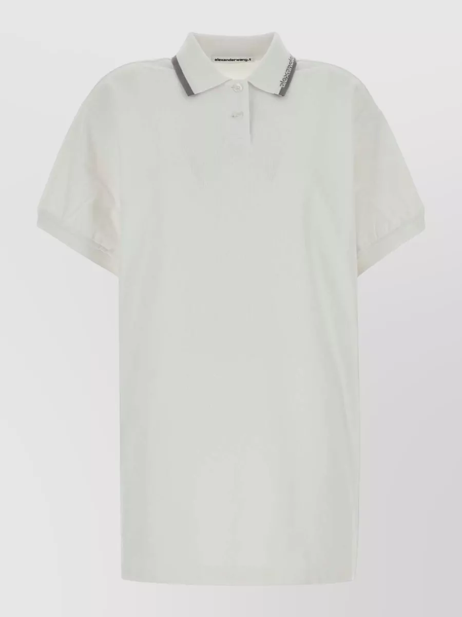 Alexander Wang cotton oversized mini polo dress