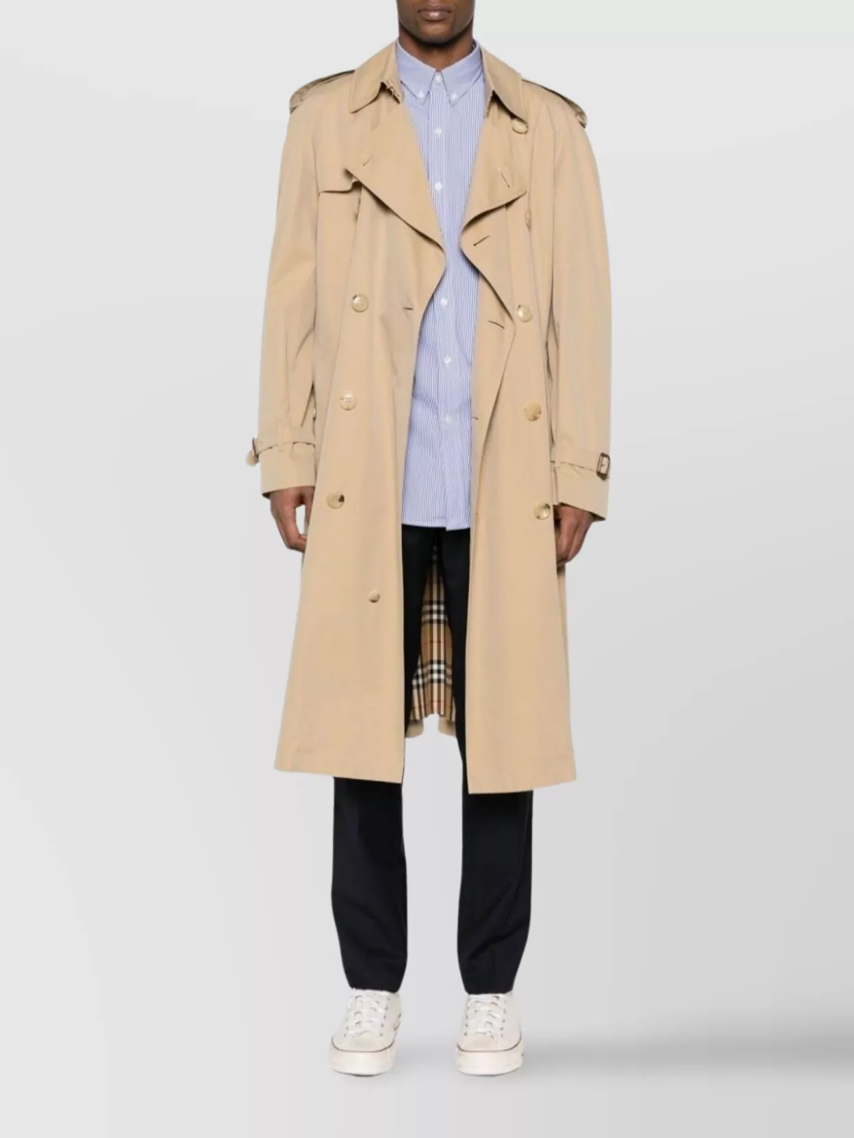 Polo Ralph Lauren Slim Fit Striped Shirt With Button-down Collar In Blue