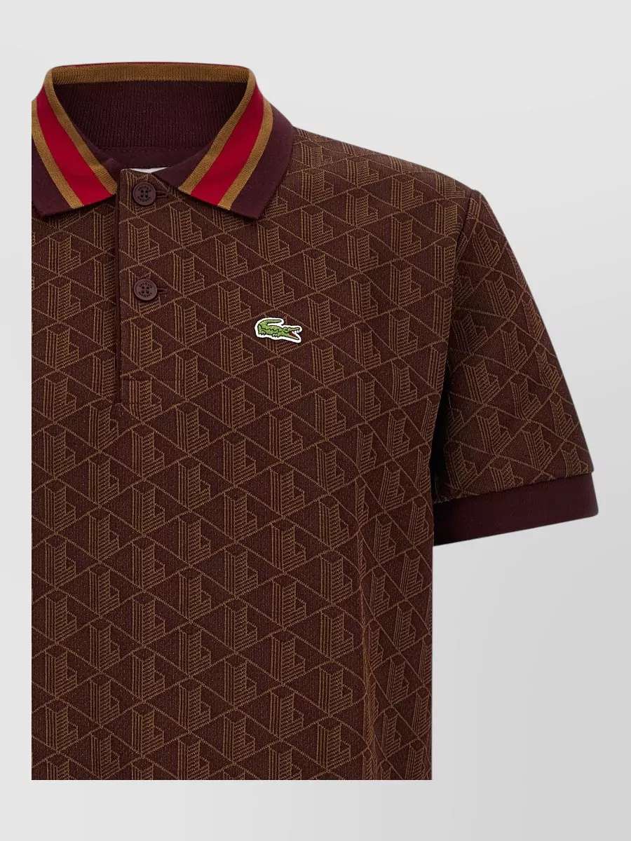 Lacoste Jacquard Monogram Polo Shirt