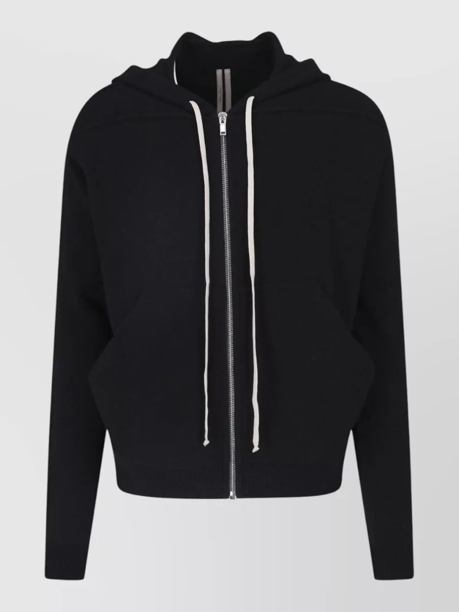 Rick Owens Cashmere knitted zipped hoodie