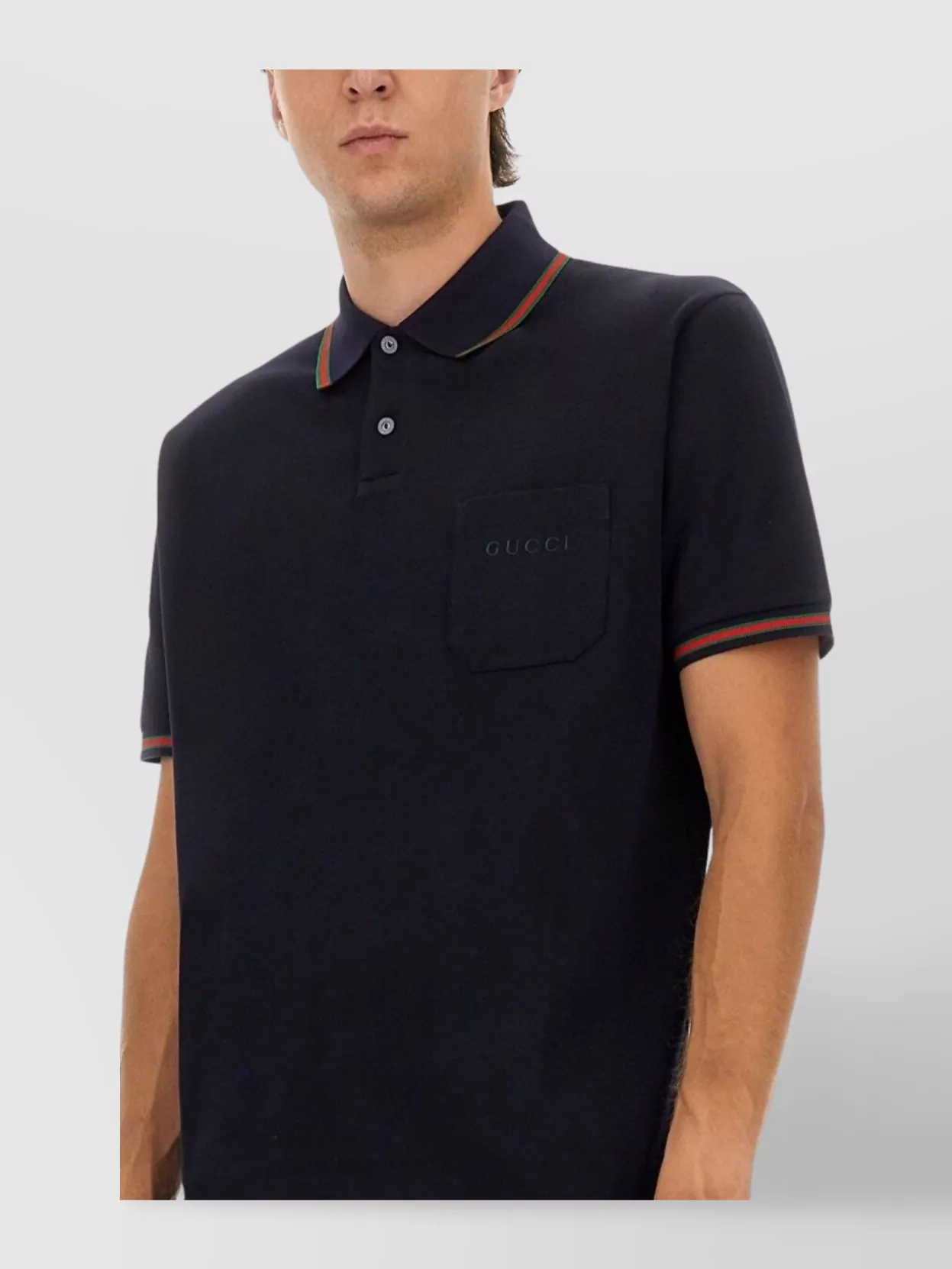 Gucci Embroidered Polo Shirt Featuring Chest Pocket