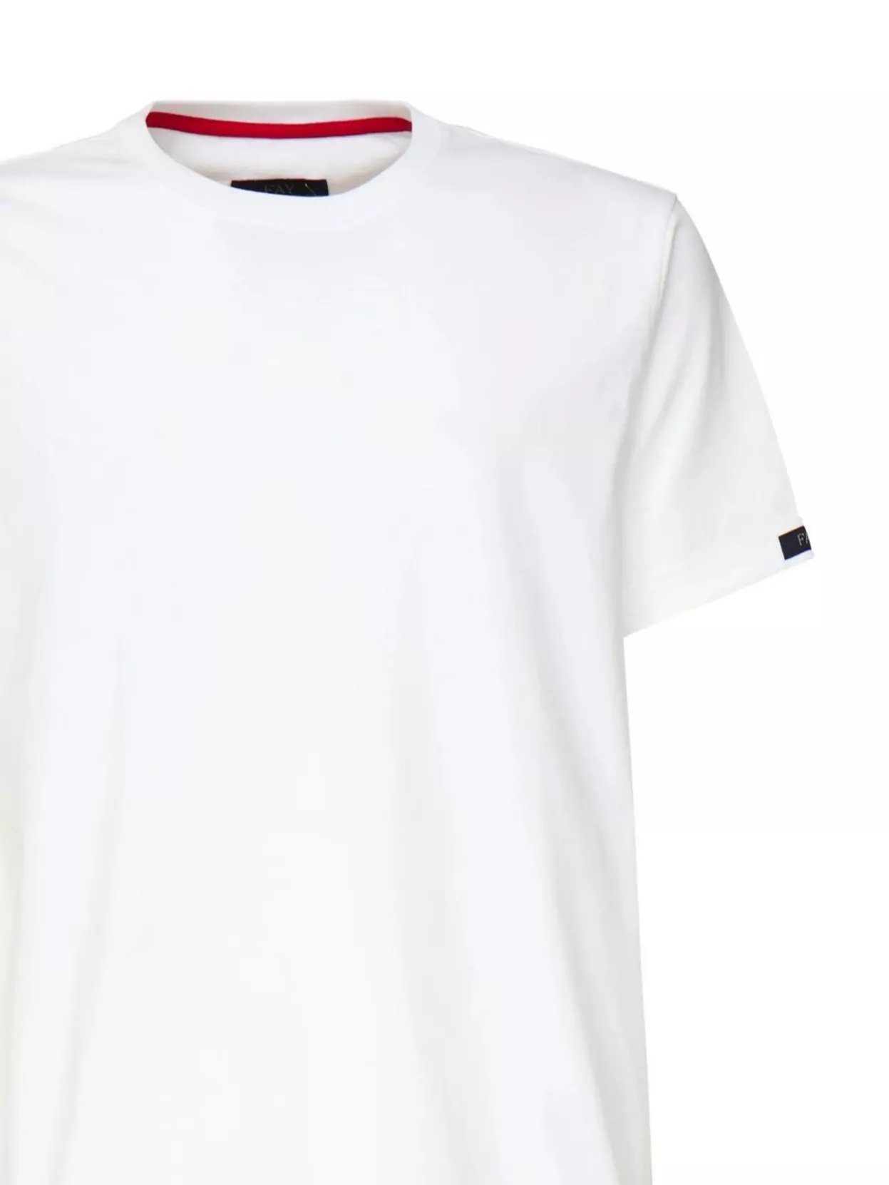 Fay Cotton T-Shirt Logo Crew Neck