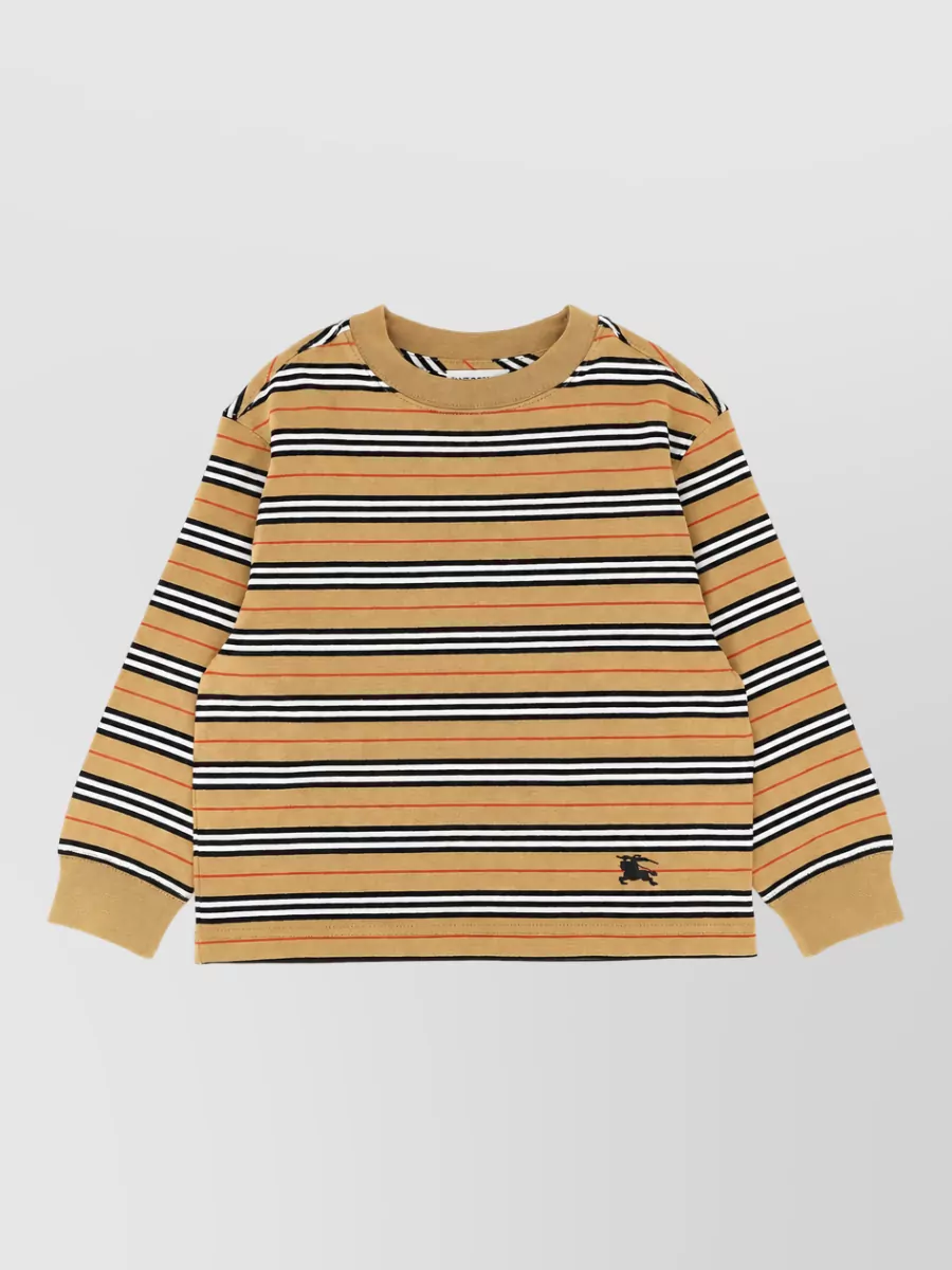 Burberry Striped cotton long-sleeve jumper