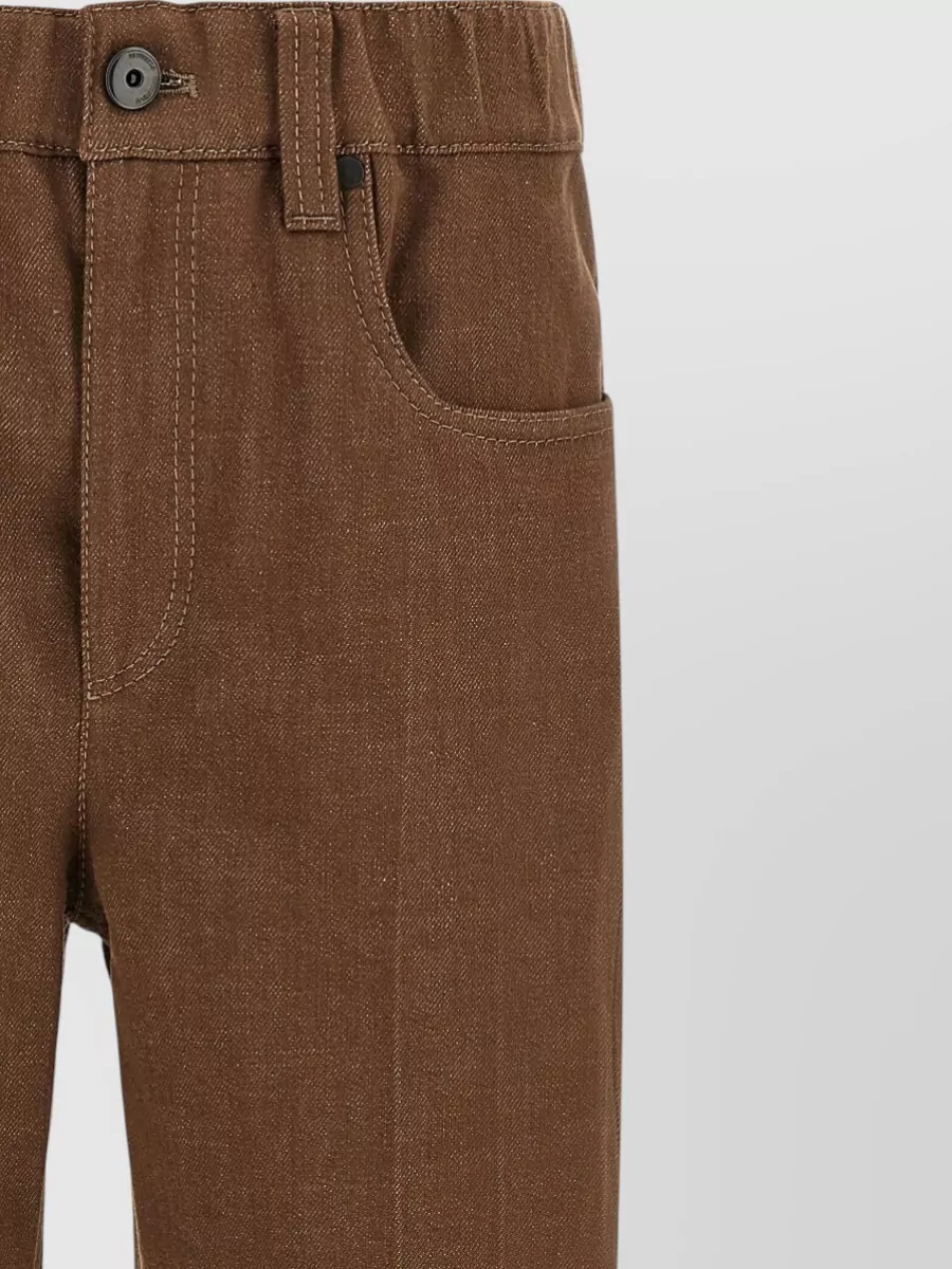 Brunello Cucinelli High-Rise Wide-Leg Denim Jeans