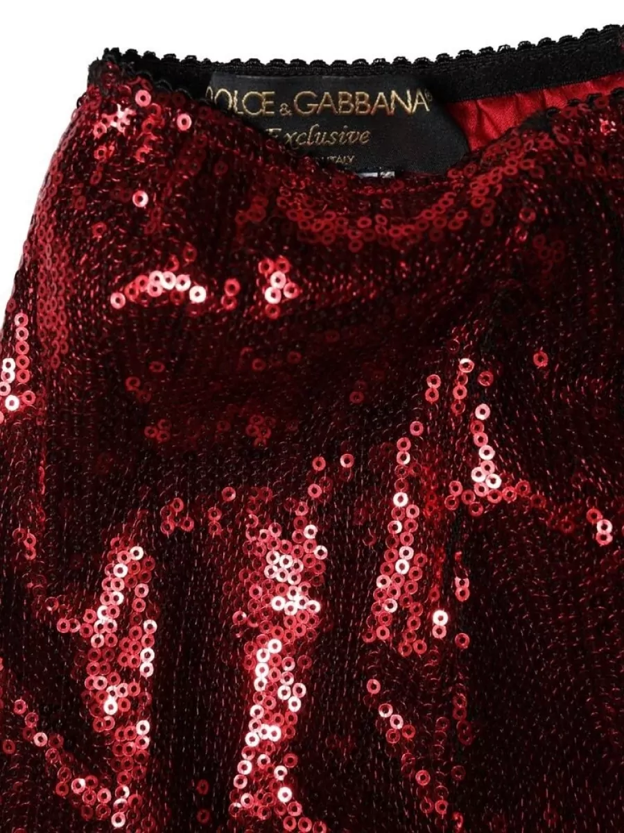 Dolce&Gabbana Sequin Embellished High-Rise Short Shorts