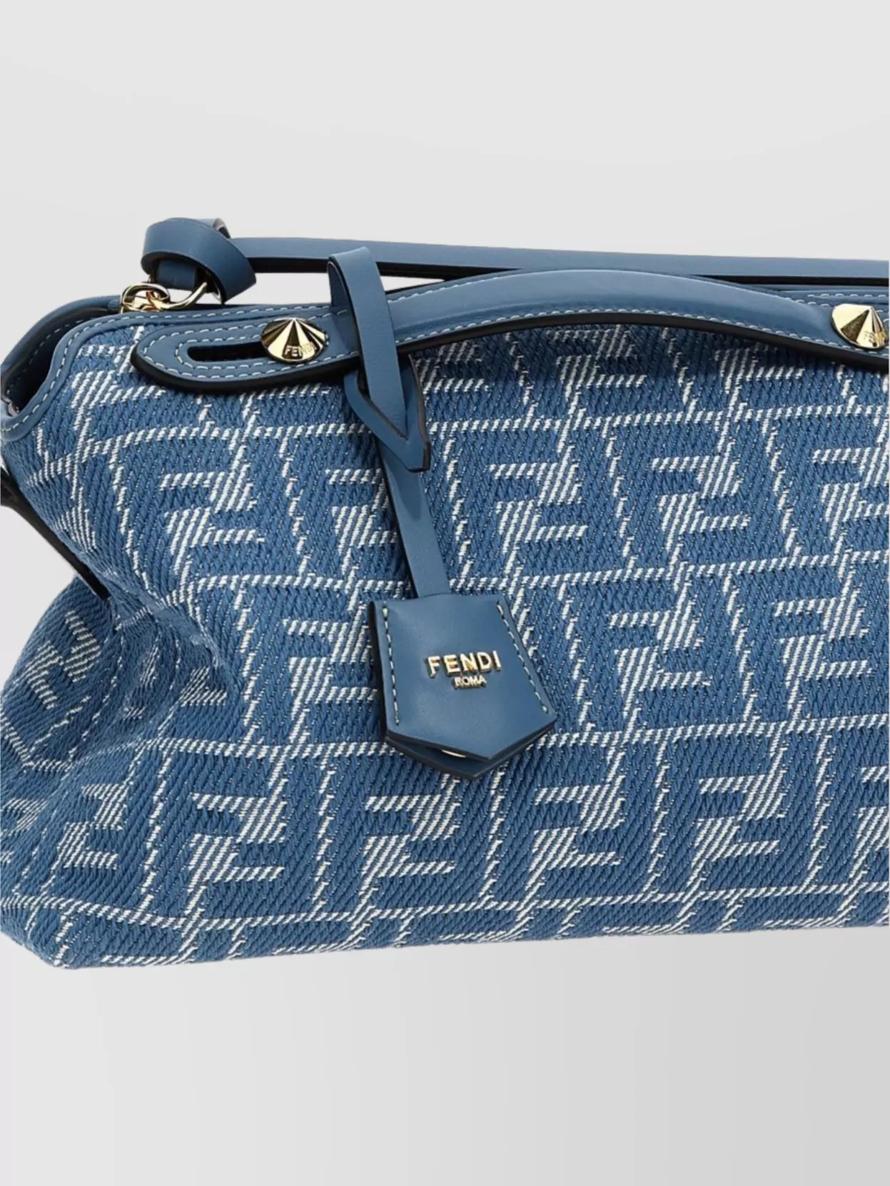 Fendi Soft Medium Shoulder Bag With Metal Studs